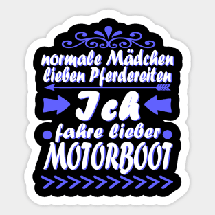Hobby Motorboot Frauen Meer Speed Boot Sticker
